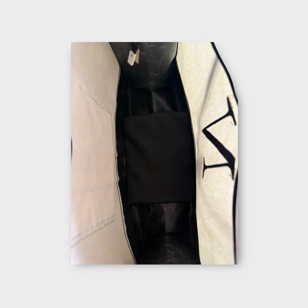 Letter “N” initial Black and White Tote Bag